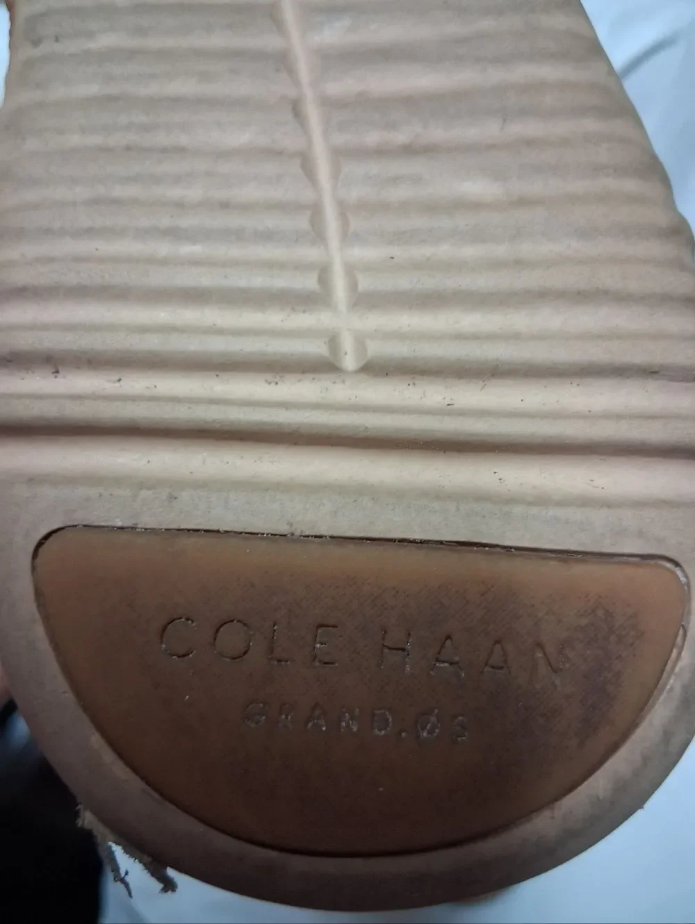 Cole Haan Men's Knit Lace-Up Casual Shoes - Beige Sz 9M Preowned